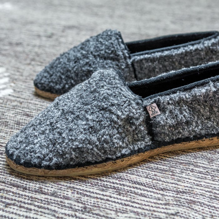 Espadrilles fourrées Féroé Grises
