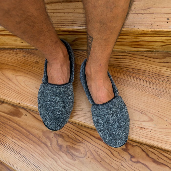 Espadrilles fourrées Homme Féroé Grises